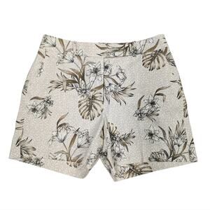 The Limited 5" Short Tropical Leaf Print Size‎ 8 Resort Vacation Tropical Beach